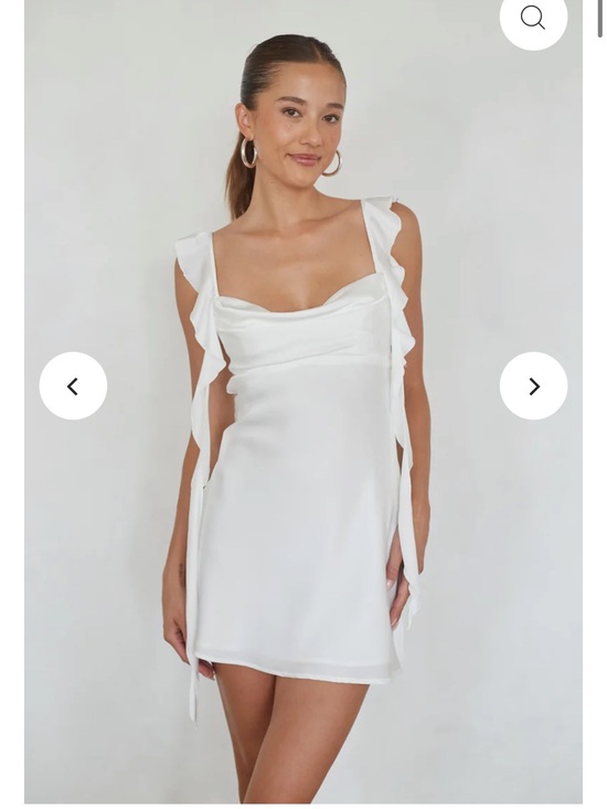 American Threads Dresses & Skirts - Scheana Ruffle Strap Mini Dress - White /